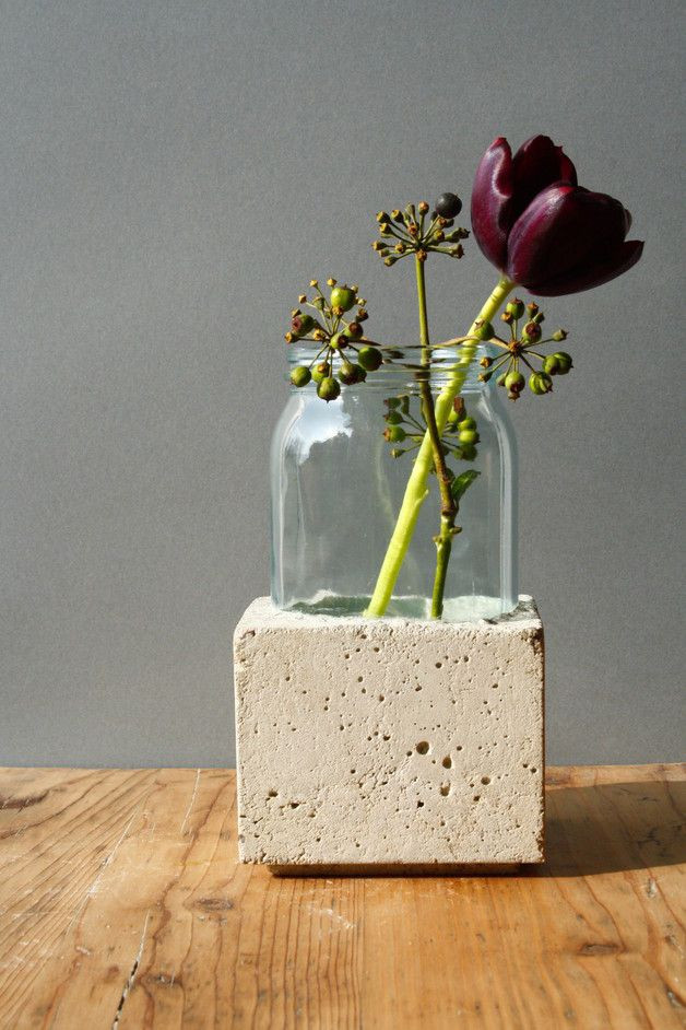 Beton Vase Diy
 Glass Vase in concrete DIY idea DIY Deko