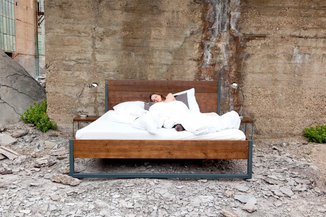 Bett Industrial
 LOFT VINTAGE INDUSTRIAL BED Bett von N51E12 design