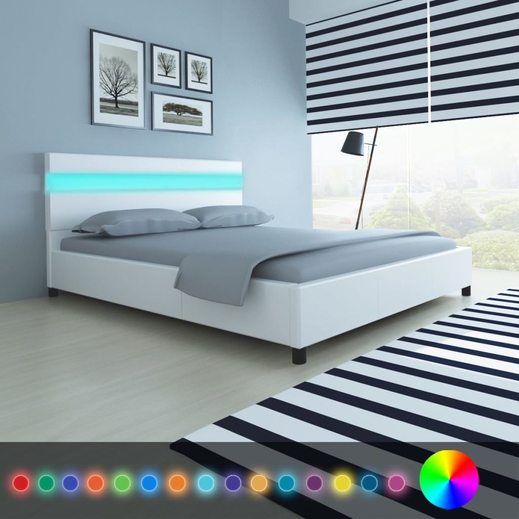 Bett Mit Led
 Der Bett mit Kopfende mit LED Licht 200 x 160 cm