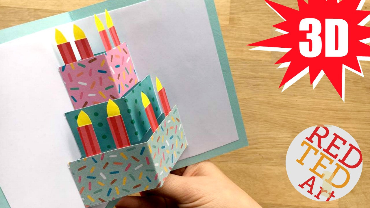 Birthday Card Diy
 Easy Pop Up Birthday Card DIY Red Ted Art s Blog