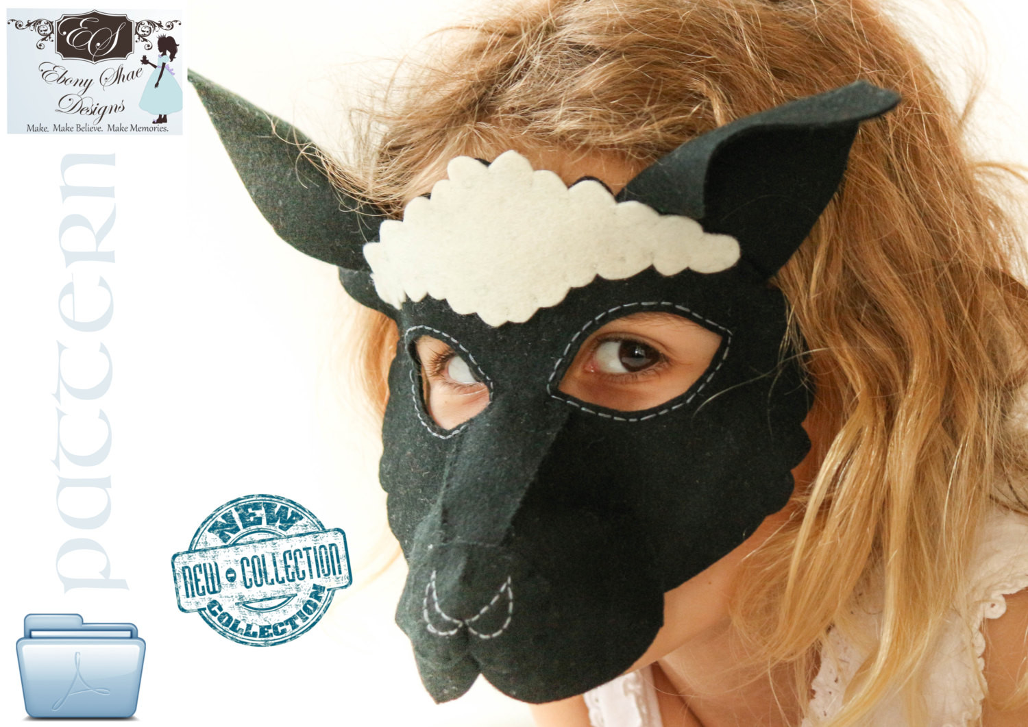 Black Mask Diy
 DIY Kids Black Sheep Mask PATTERN Digital by EbonyShaeDesigns