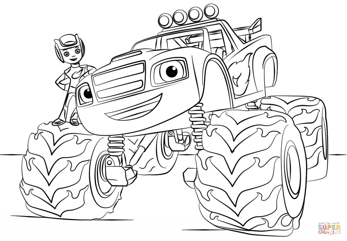 Blaze Und Die Monster Maschinen Ausmalbilder
 Ausmalbild Blaze Monster Truck