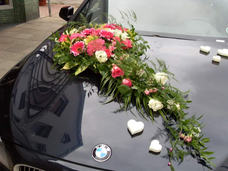 Blumenschmuck Hochzeit Auto
 Hochzeit