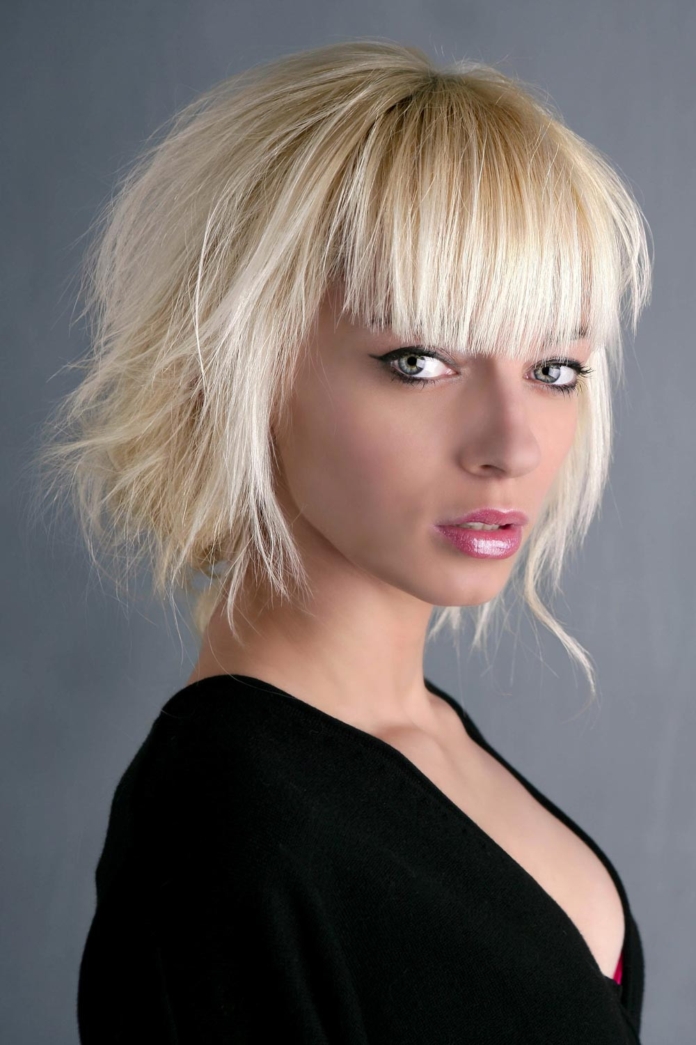 Bob Frisuren Bilder
 Fransiger gestufter Bob