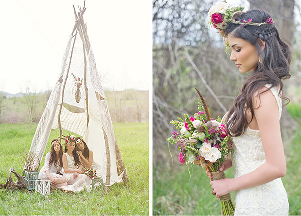 Bohemian Style Hochzeit
 Ein traumhaftes Inspirationsshooting mit Federn