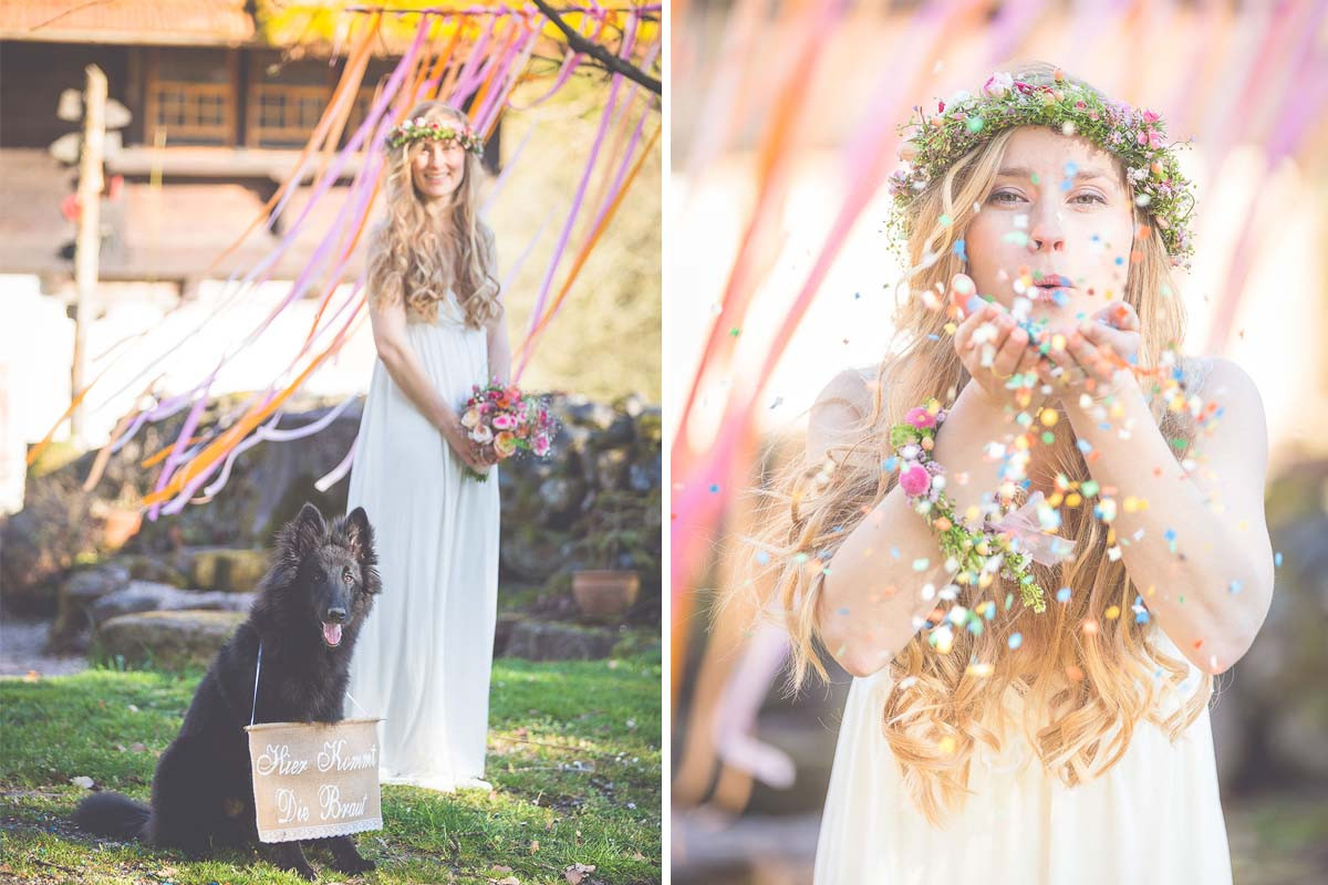 Bohemian Style Hochzeit
 Boho Hochzeit bunter Styled Shoot von Rockwedding