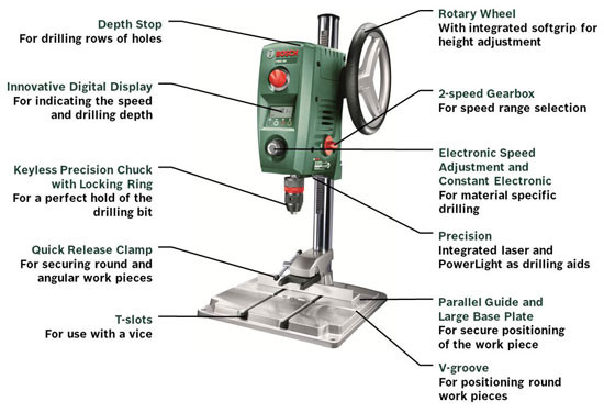 Bosch Diy Tischbohrmaschine Pbd 40
 Bosch UK Drill Press PBD 40