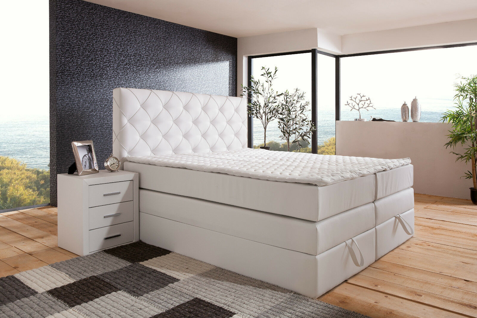 Boxspringbett Mit Bettkasten 180x200
 BOXSPRINGBETT NIZZA Box mit Bettkasten 140x200 160x200