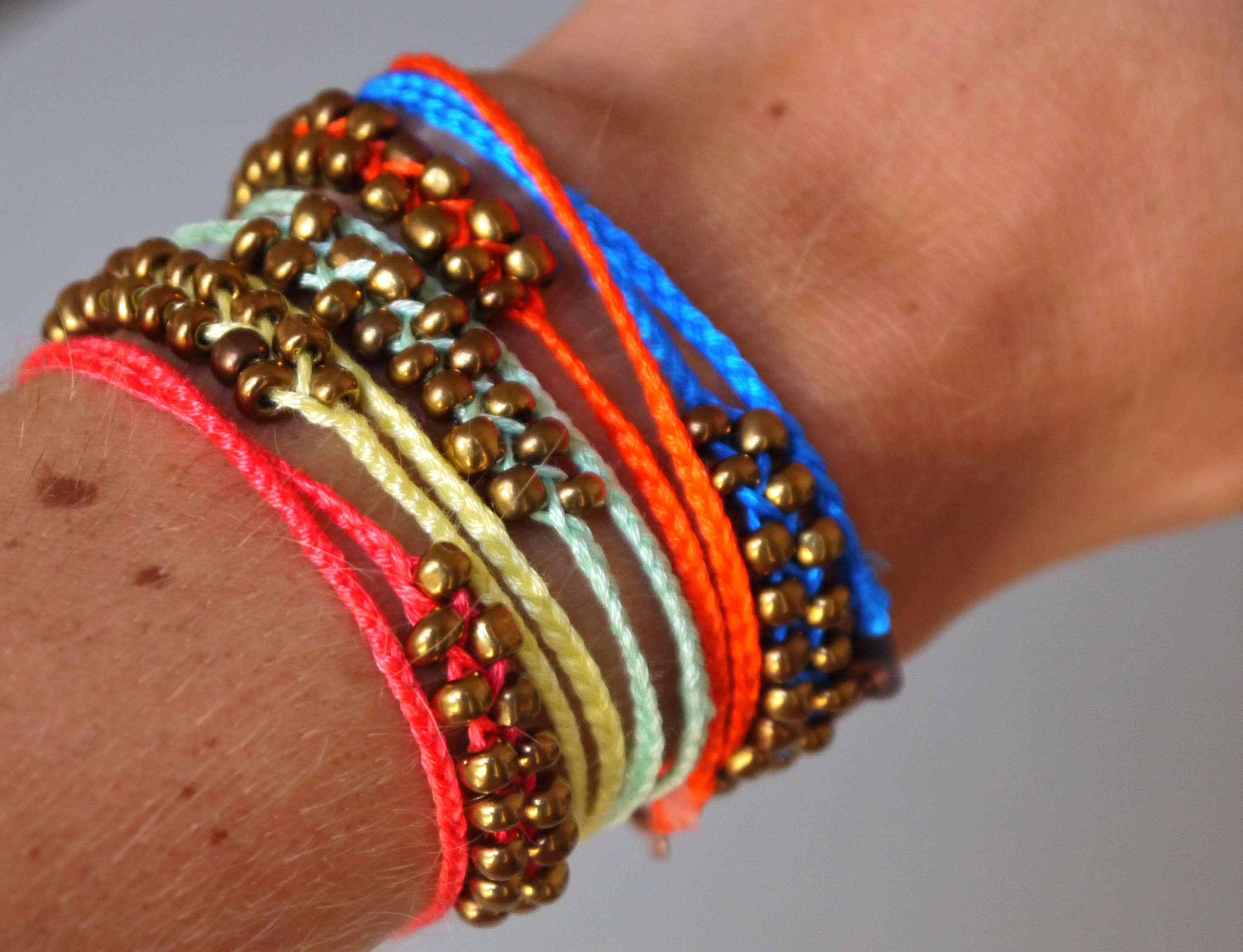 Bracelet Diy
 diy neon braided bead bracelets – pumps & iron