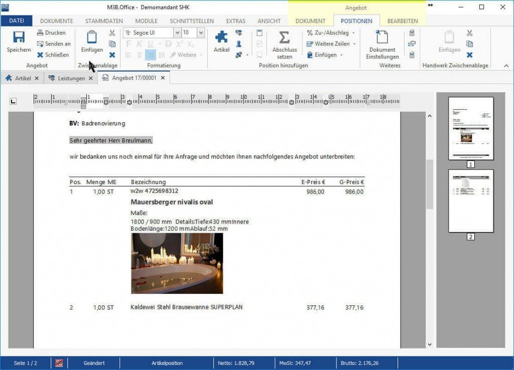 Branchensoftware Handwerk
 M3B fice Die Branchensoftware für das Handwerk