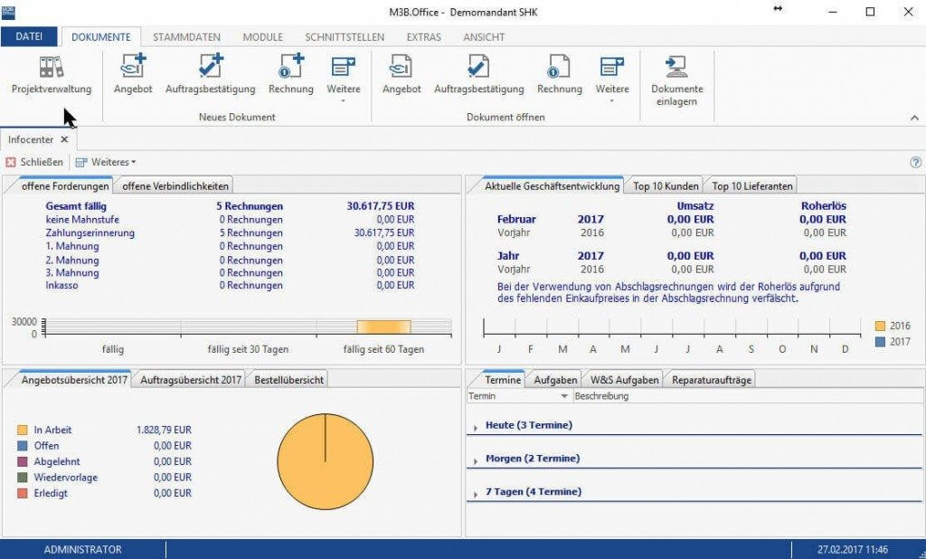 Branchensoftware Handwerk
 M3B fice Die Branchensoftware für das Handwerk