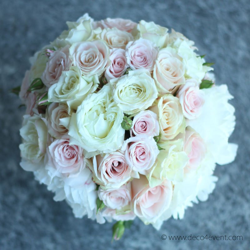 Brautstrauß Rosen
 Brautstrauß rund BLUSH aus Rosen Puderrosa [kaufen] 60