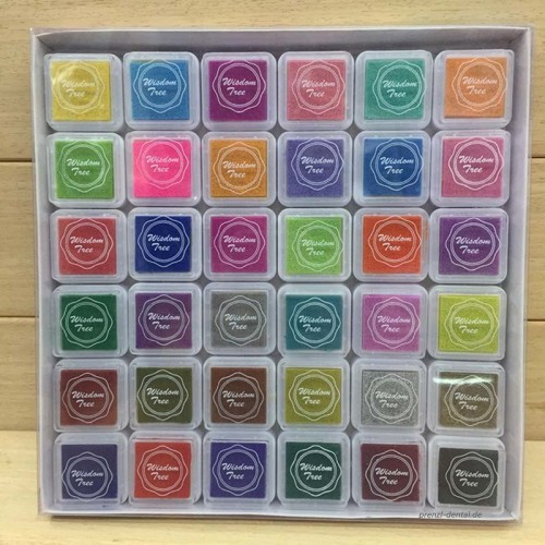 Briefmarken Handwerk
 36 farben Finger Briefmarken Inkpad DIY Scrapbooking