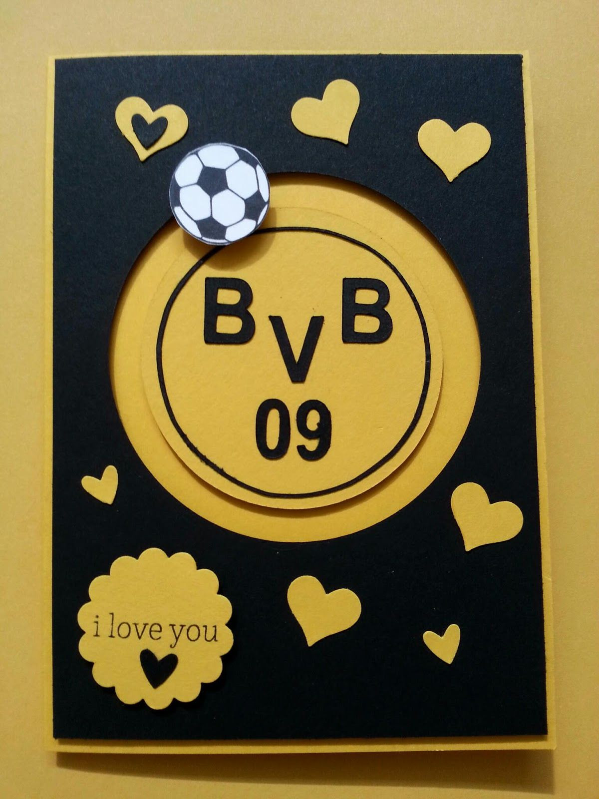 Bvb Geschenke
 JV Papercrafts BVB Kullerkarte Spinner card Fußball