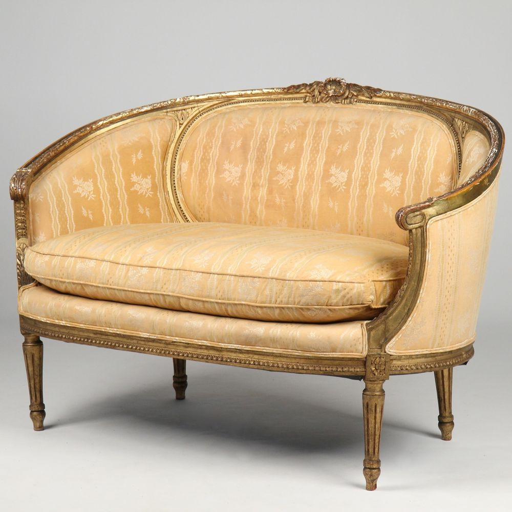 Canape Sofa
 French Louis XVI Antique Settee Canape Sofa Loveseat c