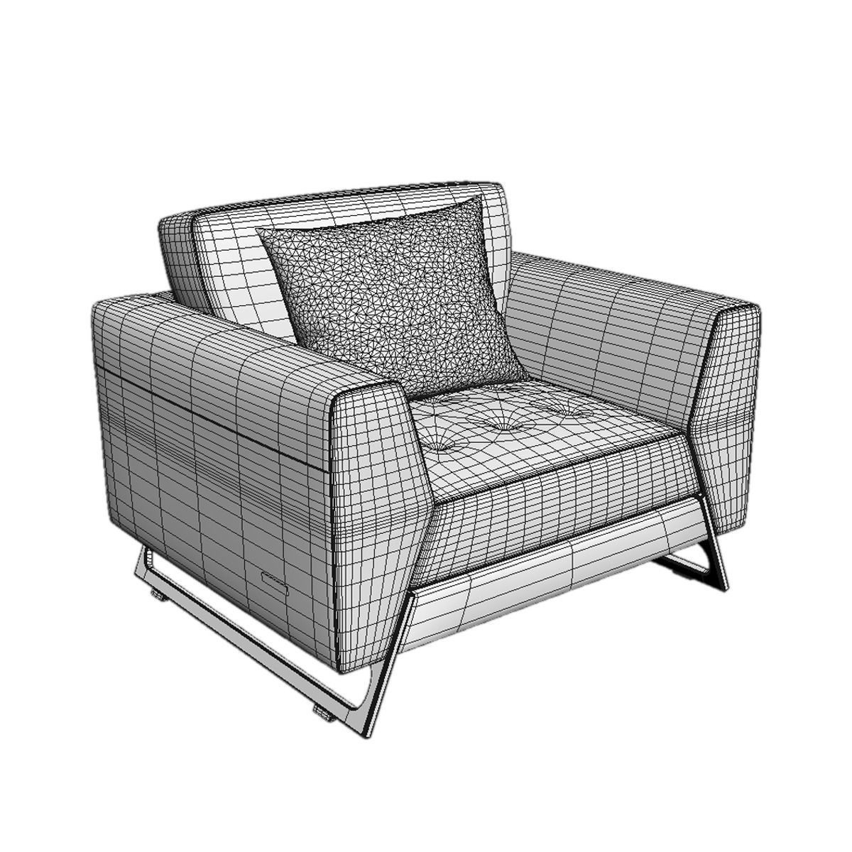 Canape Sofa
 Roche Bobois Satelis Canape Sofa and Armchair free 3D