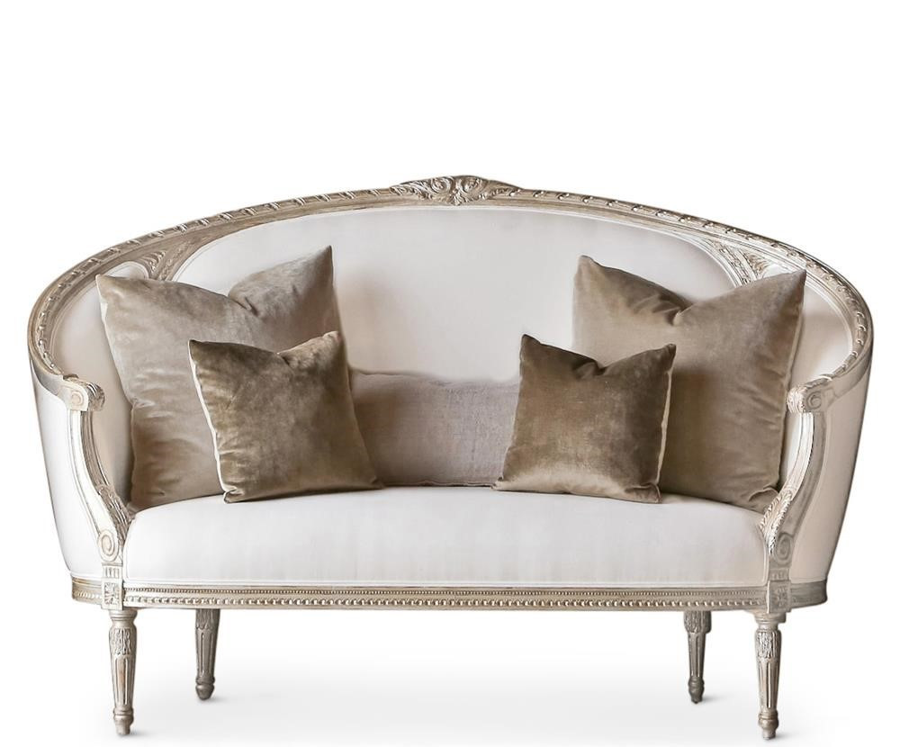 Canape Sofa
 Trinetta Canape Sofa in Silver Leaf Sofas Living