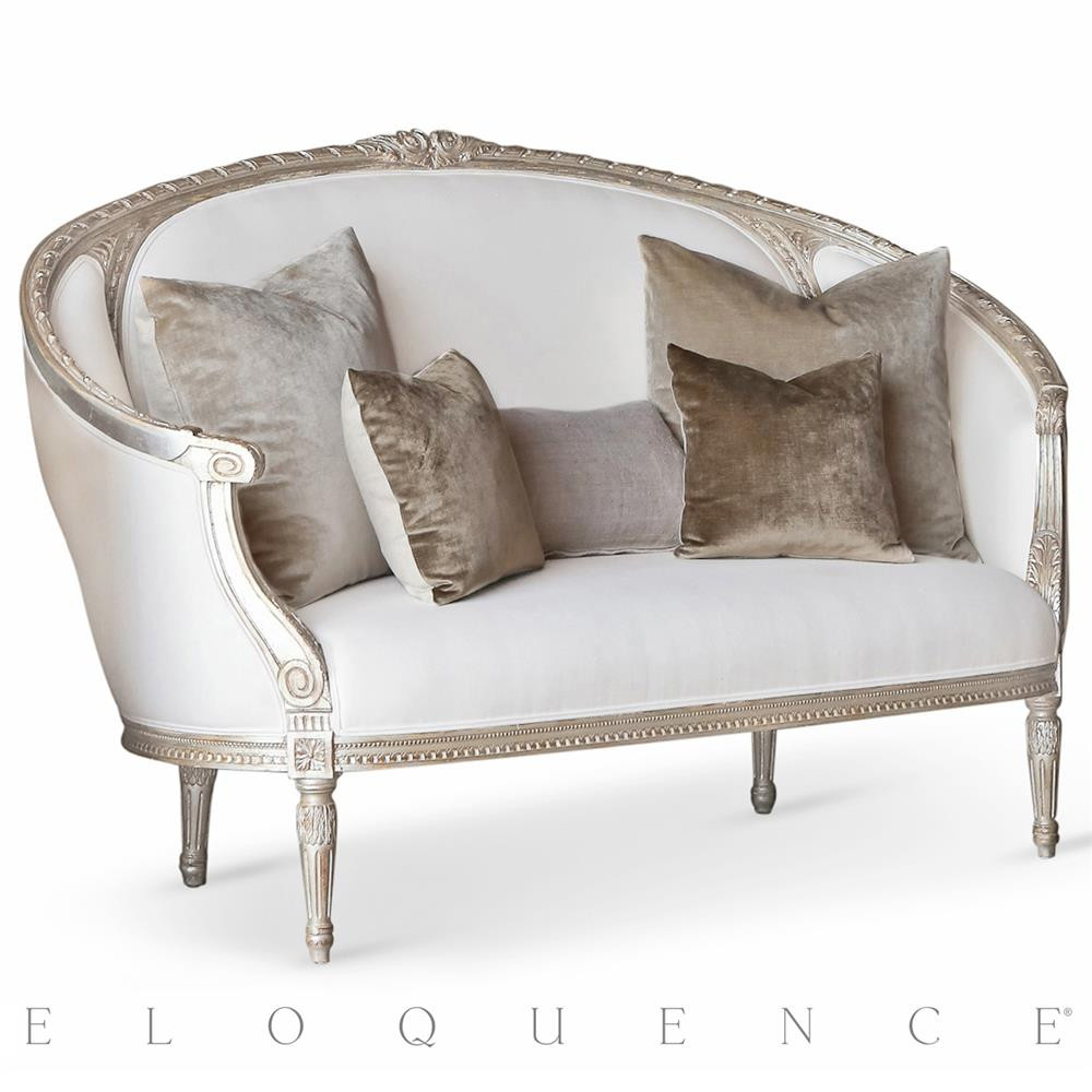 Canape Sofa
 Eloquence Versailles Canape Sofa in Silver Leaf