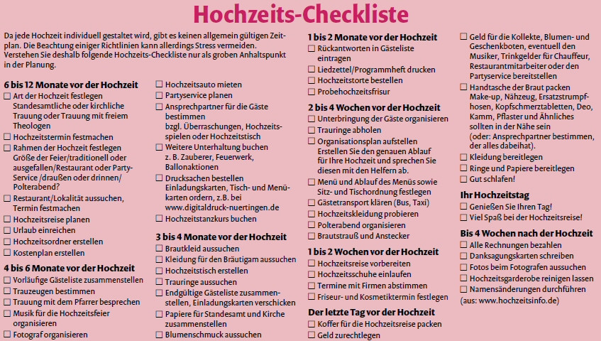 Checkliste Nach Hochzeit
 Nürtinger Zeitung Die Verlobungszeit