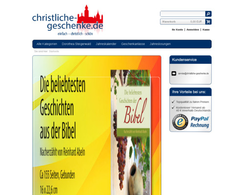 Christliche Geschenke Shop
 Christliche Geschenke Gutscheine April 2019