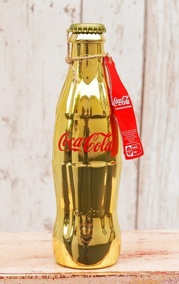 Coca Cola Geschenke
 Coca Cola Flasche gold geschenkideen 24