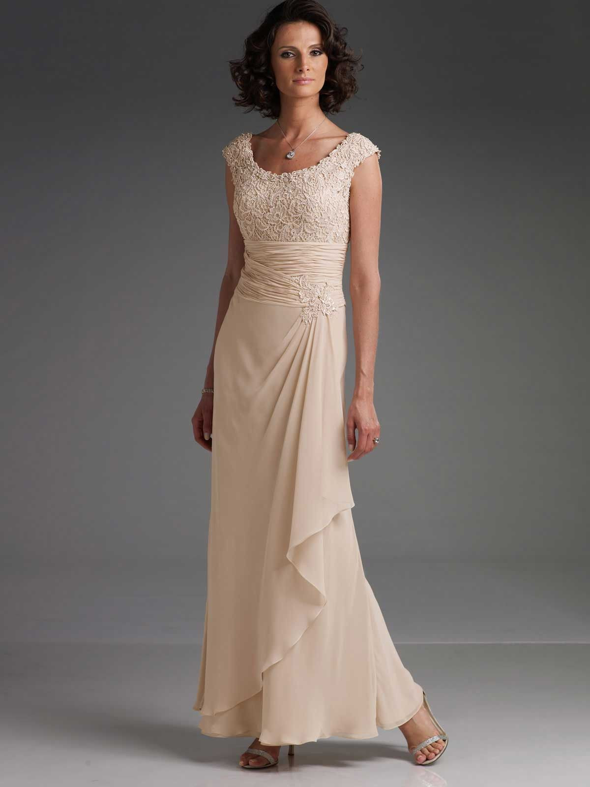 Cocktailkleider Fuer Hochzeit
 Knöchellang Chiffon Abendmode Spitze