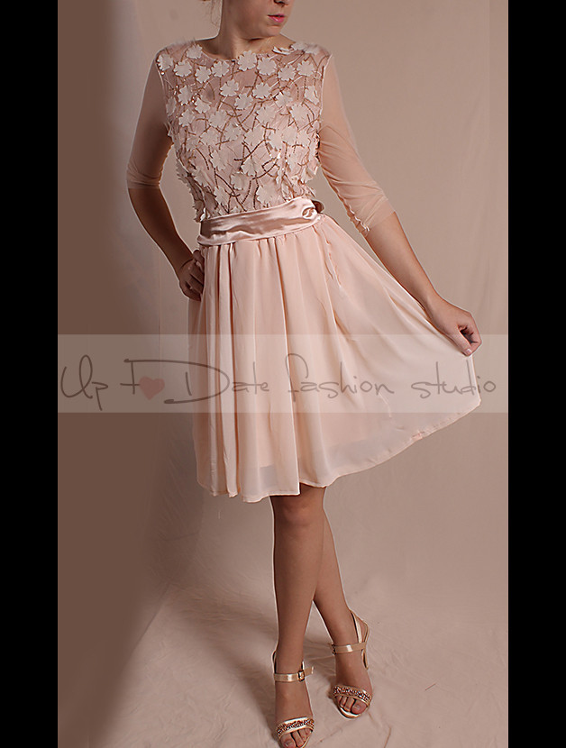 Cocktailkleider Fuer Hochzeit
 Cocktailkleider erröten rosa Cocktail Spitzenkleid