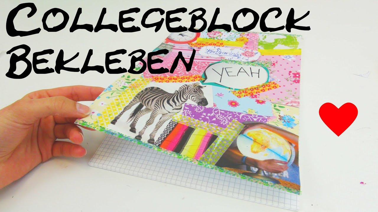 Collegeblock Diy
 Collegeblock gestalten DIY College block bekleben und