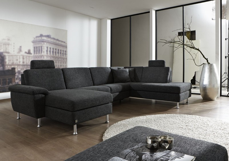 Couch Grau
 Sofa von Dietsch Modell Davina in grau