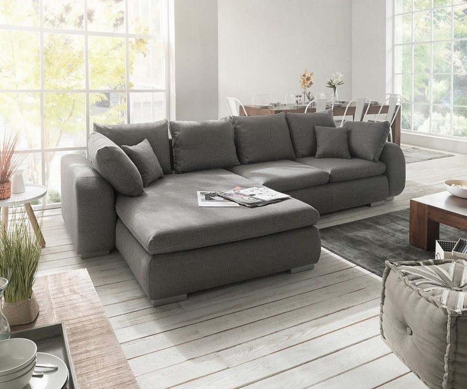 Couch Grau
 DELIFE Couch Maxie Grau 330x178 cm Schlaffunktion