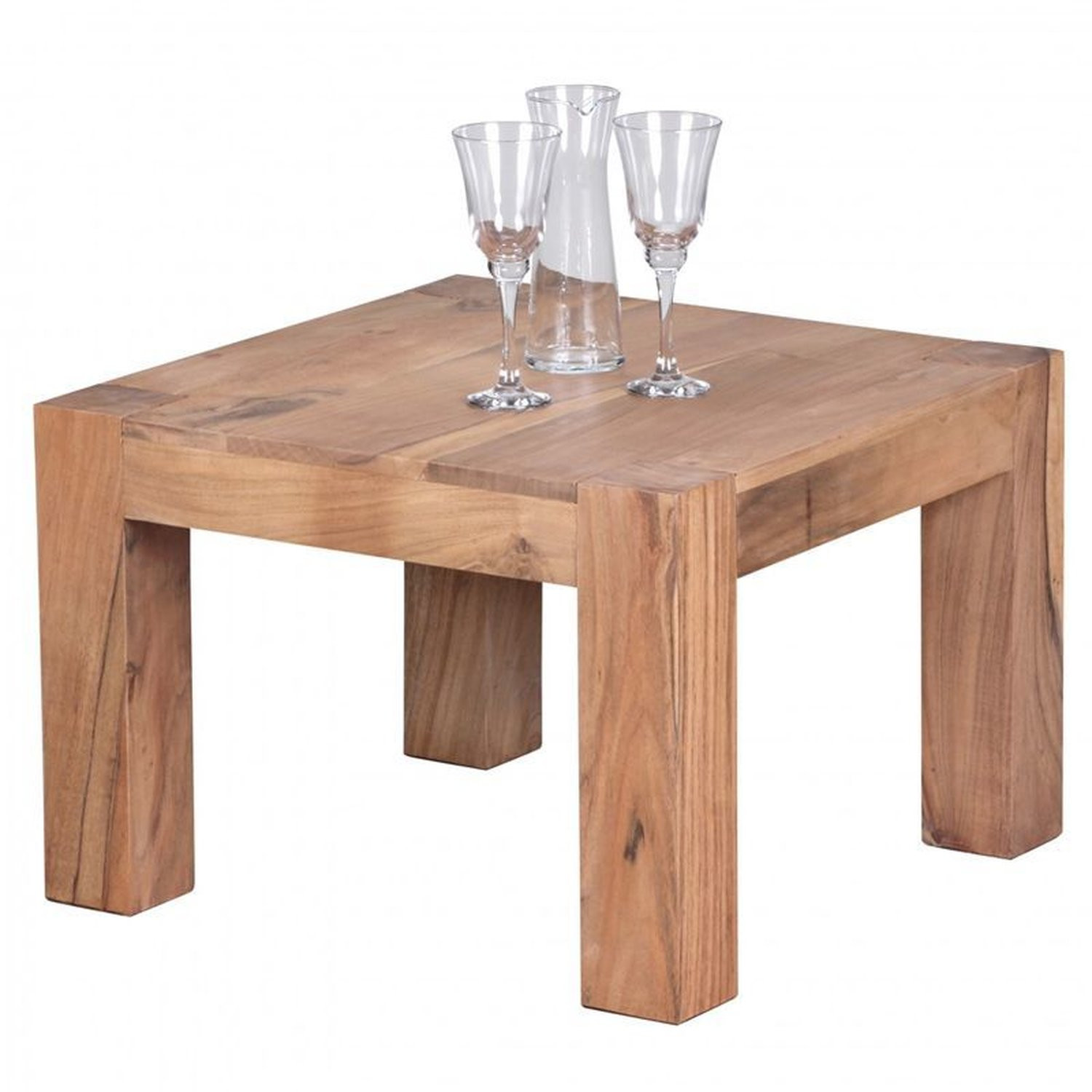 Couchtisch Holz Massiv
 Couchtisch Massiv Holz Akazie 60 cm breit Wohnzimmer