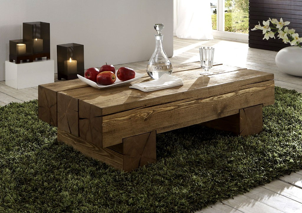 Couchtisch Holz Massiv
 Massivholz Couchtisch Beistelltisch Sofatisch Vollholz