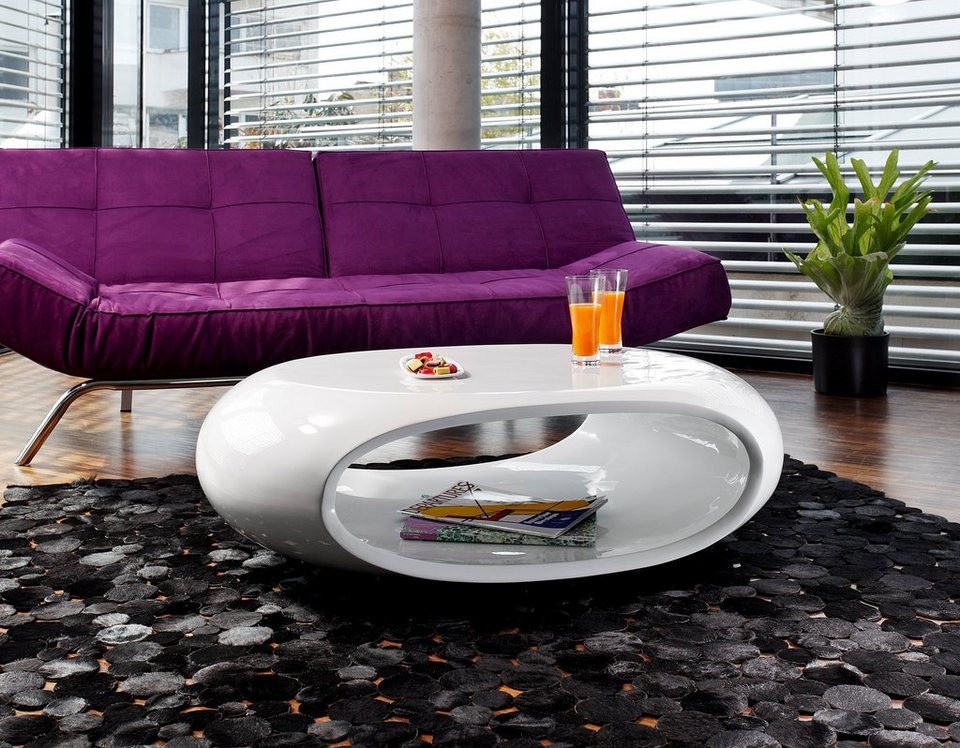 Couchtisch Oval
 SalesFever Couchtisch Hochglanz oval Ufo kaufen