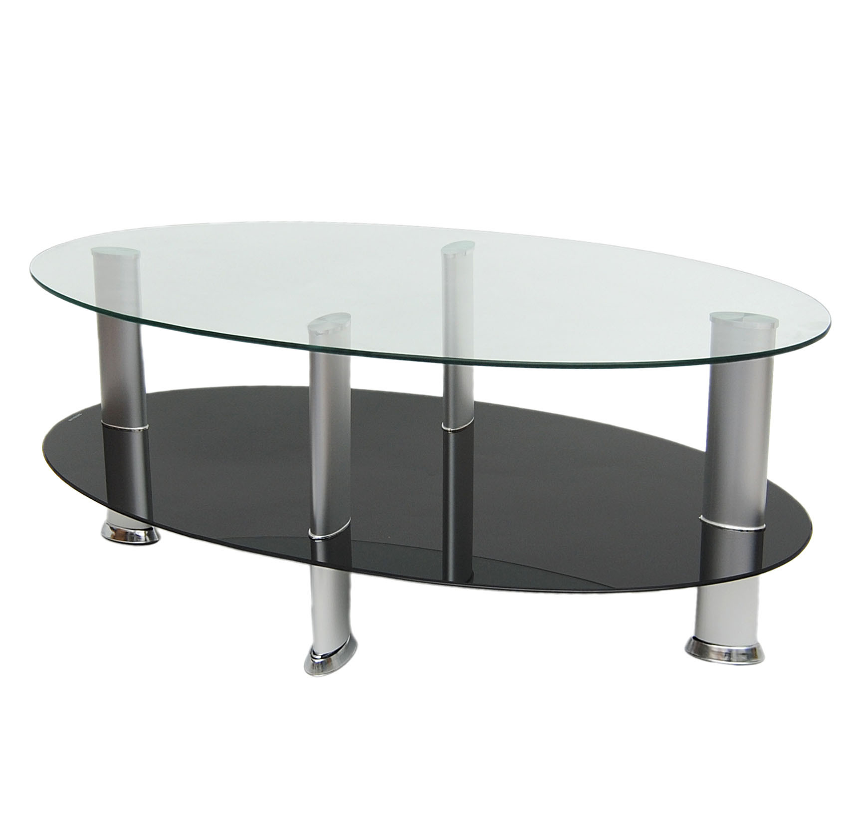 Couchtisch Oval
 Glastisch Beistelltisch Couchtisch Oval Edelstahl 8 mm