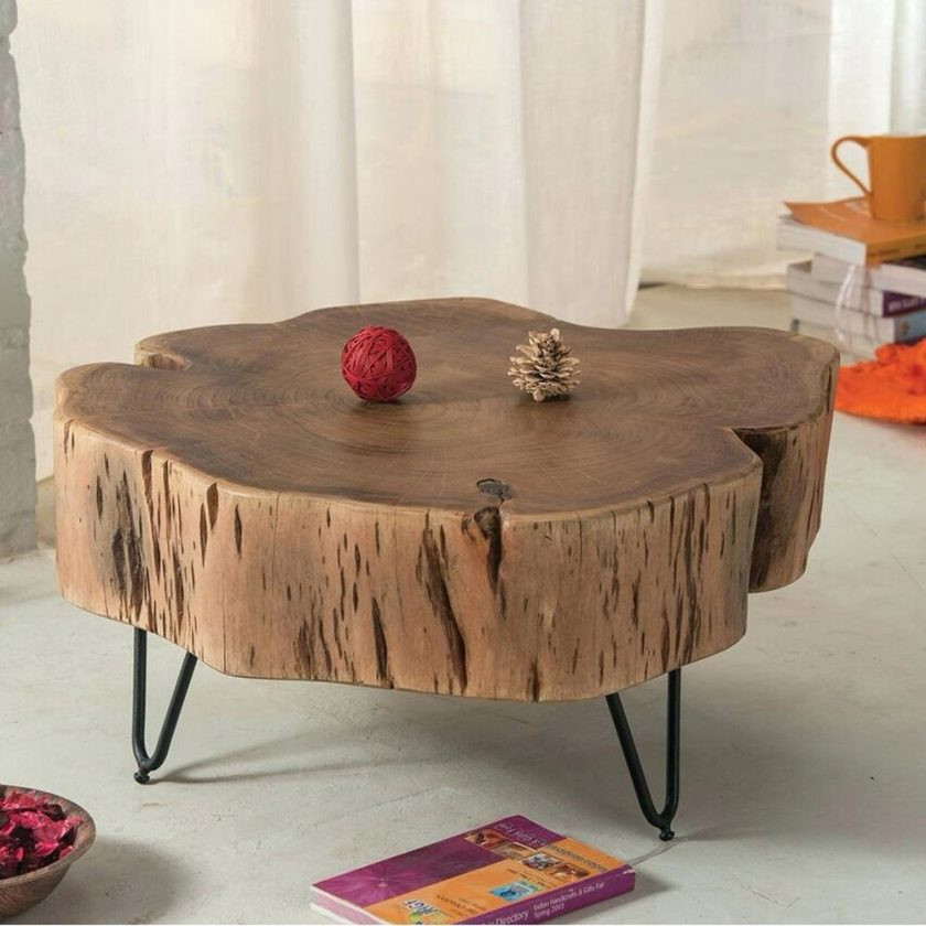 Couchtisch Rund Holz
 Couchtisch Holz Rund Metall Runde Ecken Massiv Schwarzche