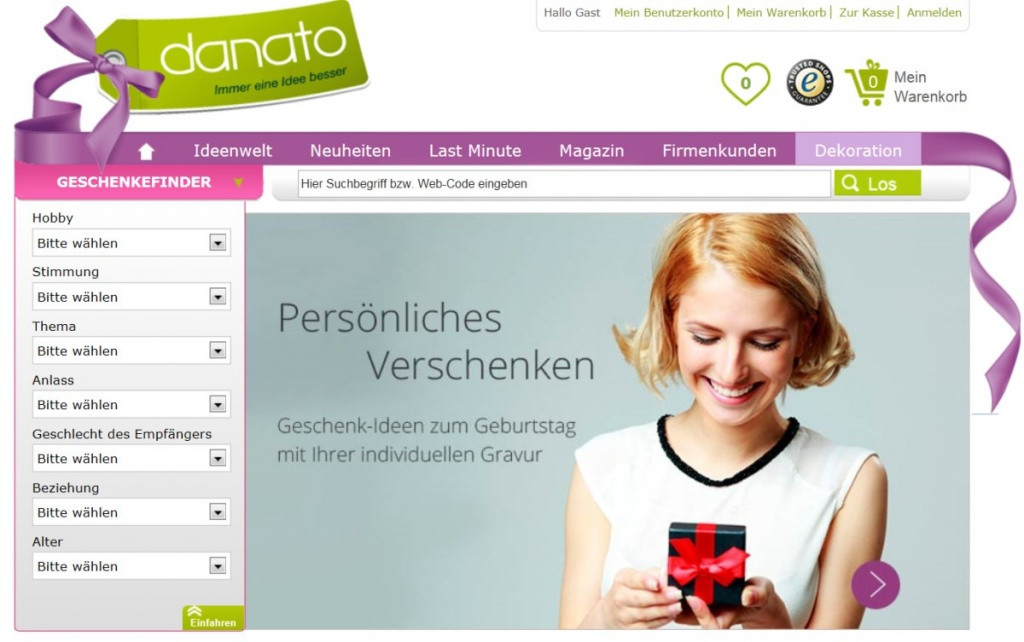 Danato Geschenke
 Danato Geschenke für Frauen und Männer