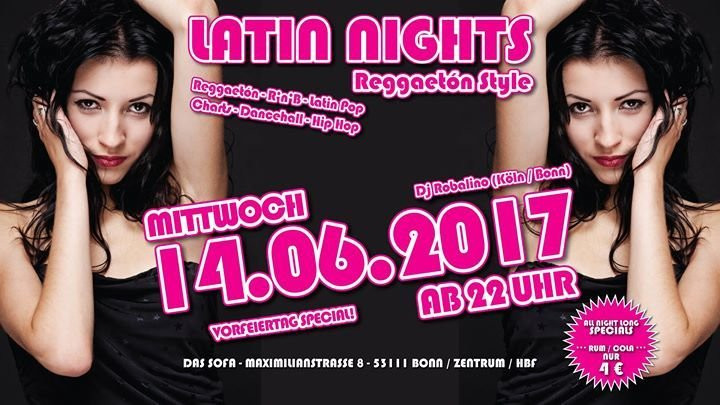 Das Sofa Bonn
 Party LATIN Nights – Reggaeton Style Das Sofa in Bonn