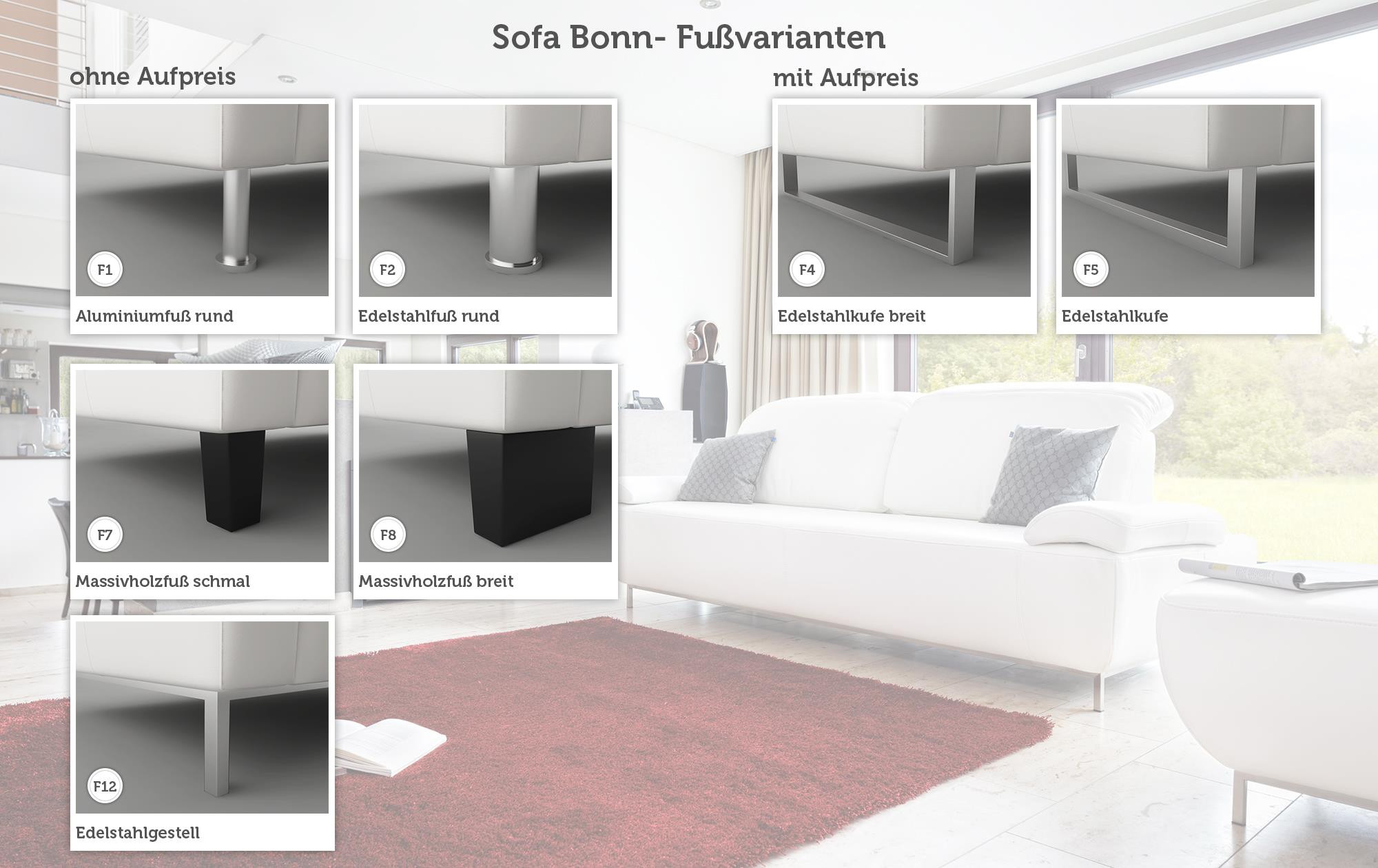 Das Sofa Bonn
 Sofa Bonn in Leder