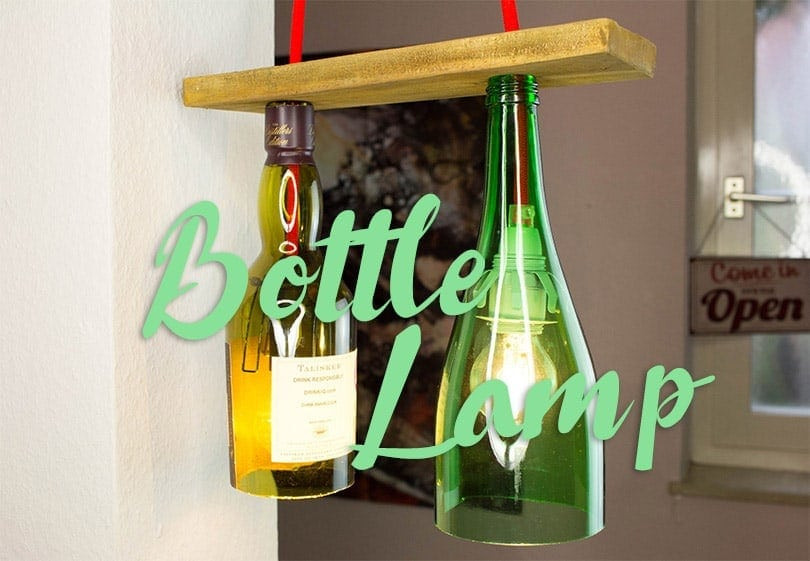 Deckenlampe Diy
 Pendellampe aus Flaschen mit Paletteholz selber machen