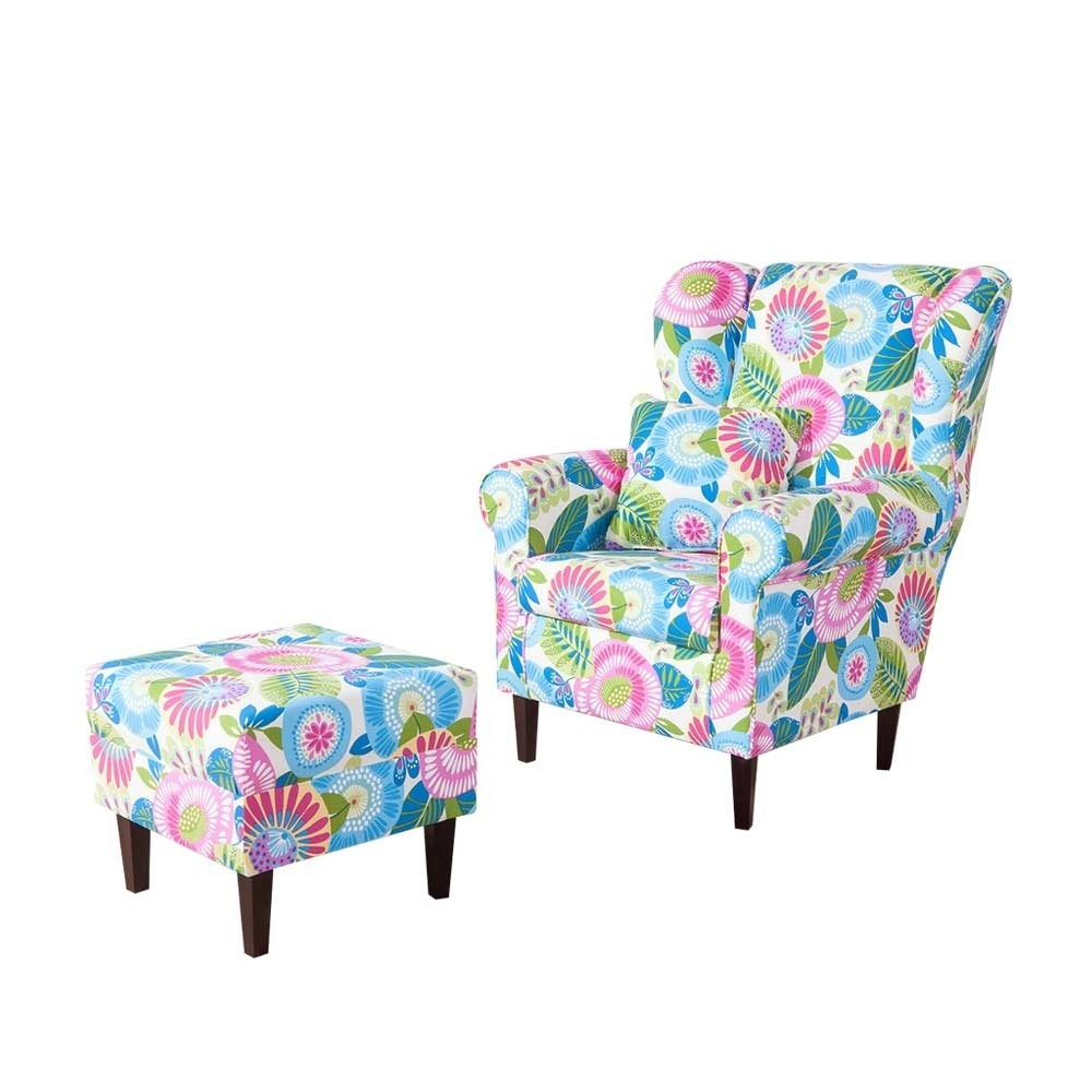 Design Sessel
 Design Sessel Prismo in Bunt mit Floral Muster