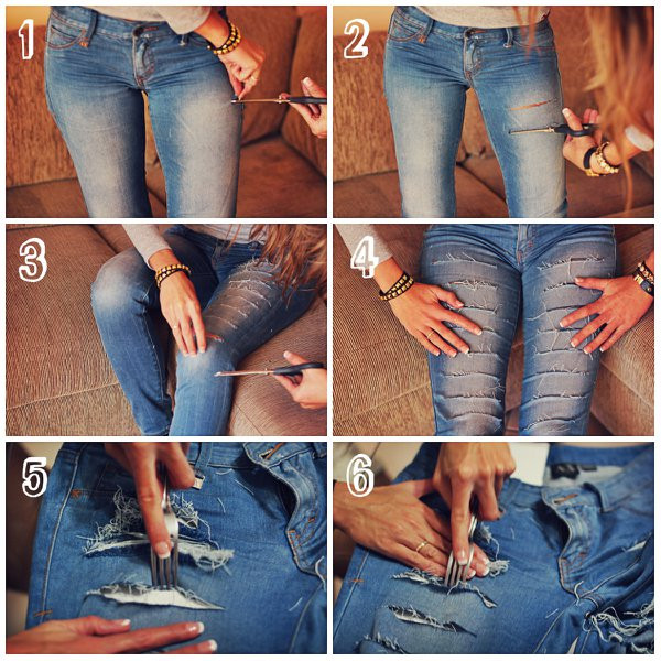 Destroyed Jeans Diy
 Truly Awesome DIY Ideas To Renew Your Old Jeans