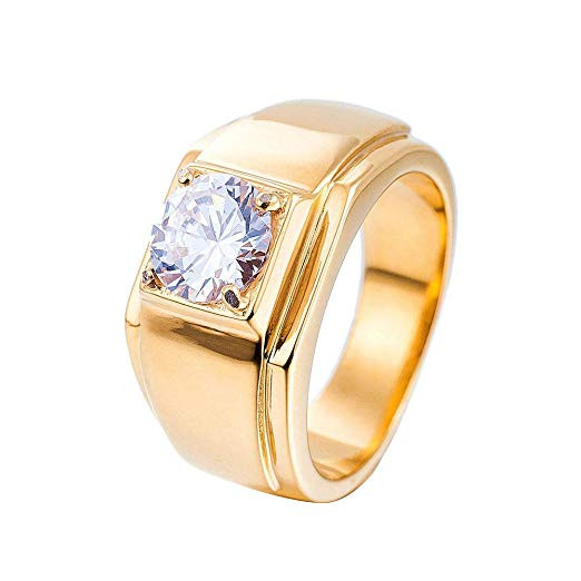 Diamant Hochzeit Geschenk
 GSKTY Ring Titan Stahl Diamant Mode Herren Einfachen Ring