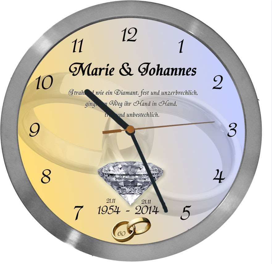 Diamant Hochzeit Geschenk
 Das Geschenk für Diamantene Hochzeit