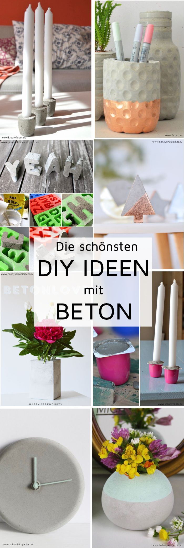 Die Schönsten Geschenke
 Die schönsten DIY Ideen mit Beton Deko Geschenke und