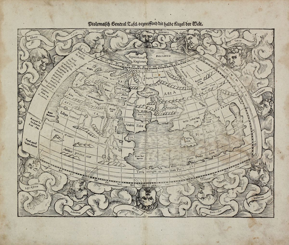 Die Tafel
 Ptolemaisch General Tafel begreiffend halbe Kugel der