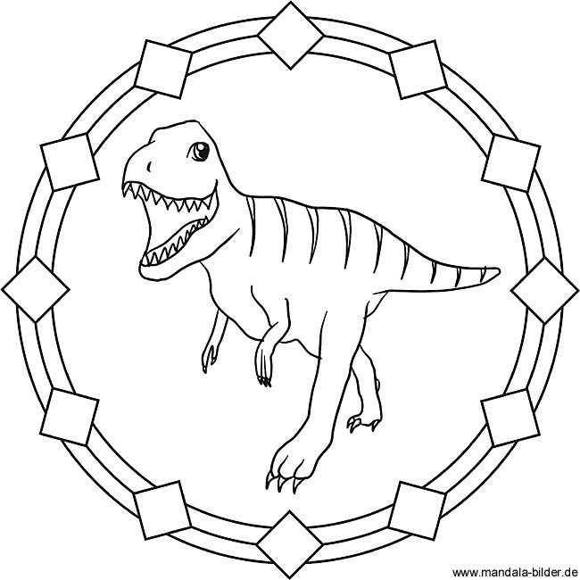 Dinosaurier Ausmalbilder Tyrannosaurus Rex
 Tyrannosaurus Rex Dinosaurier Mandala Ausmalbild