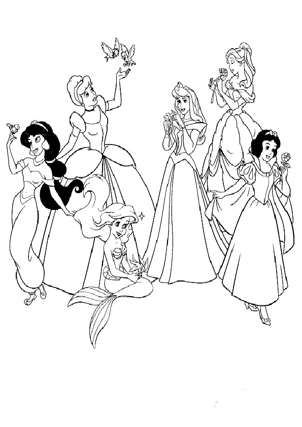 Disney Prinzessinnen Ausmalbilder
 Disney Prinzessinnen Zum Ausmalen &BG75