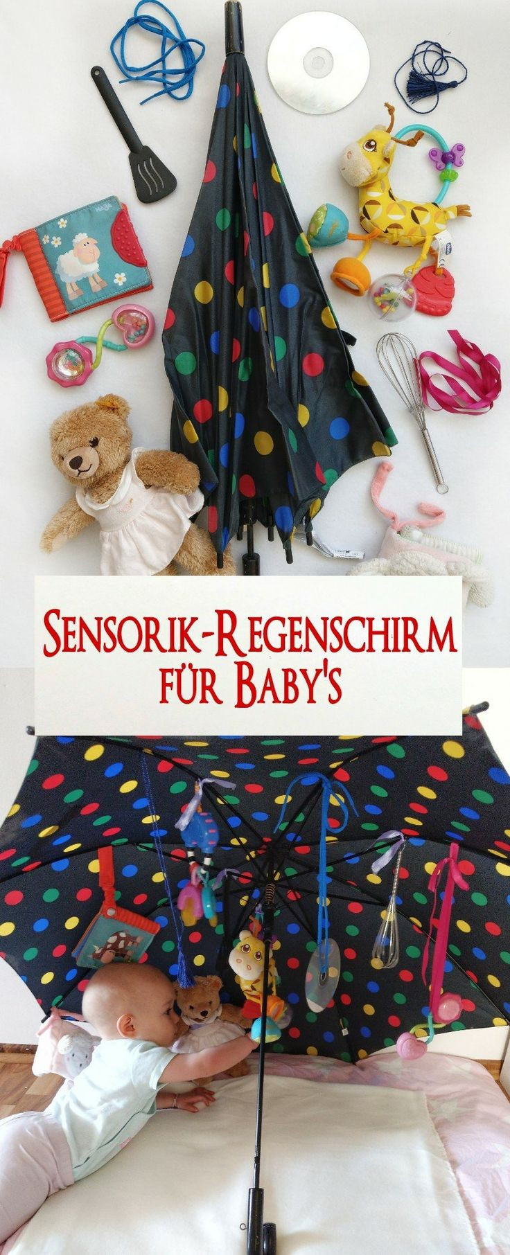 Diy Baby Spielzeug
 Sensorik Regenschirm DIY Spielzeug zur Beschäftigung für