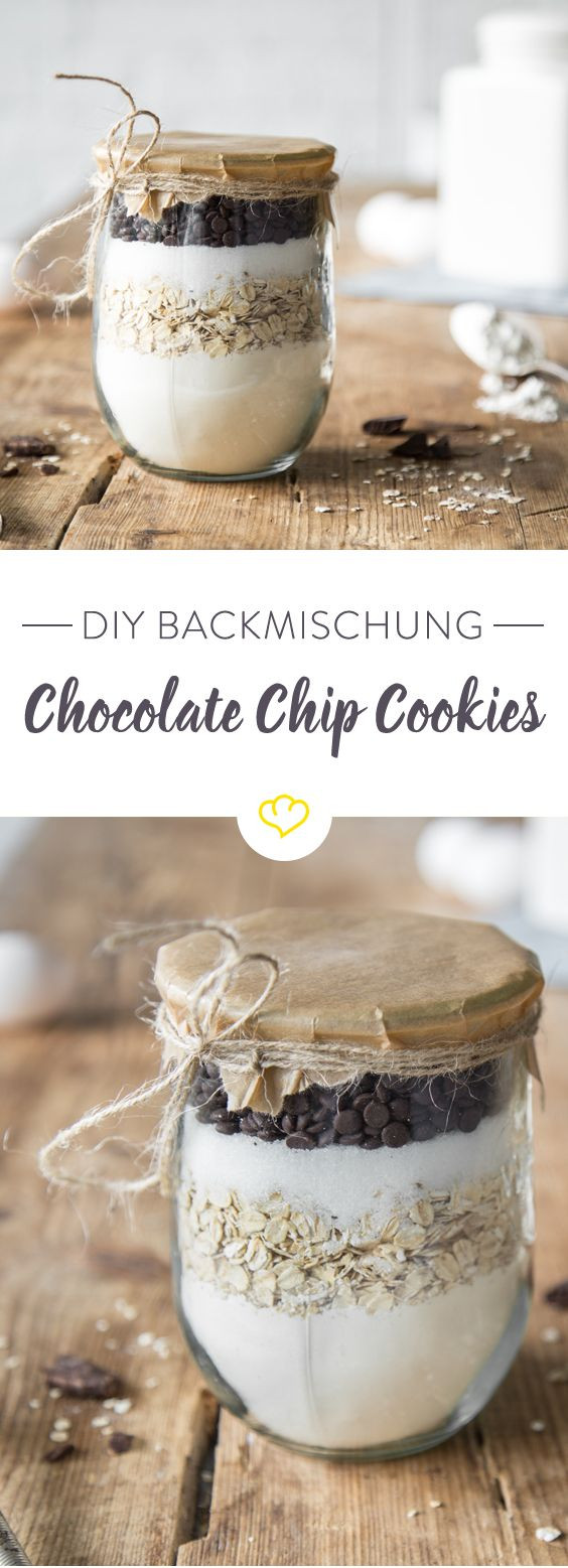Diy Backmischung Im Glas
 DIY Backmischung im Glas Chocolate Chip Cookies