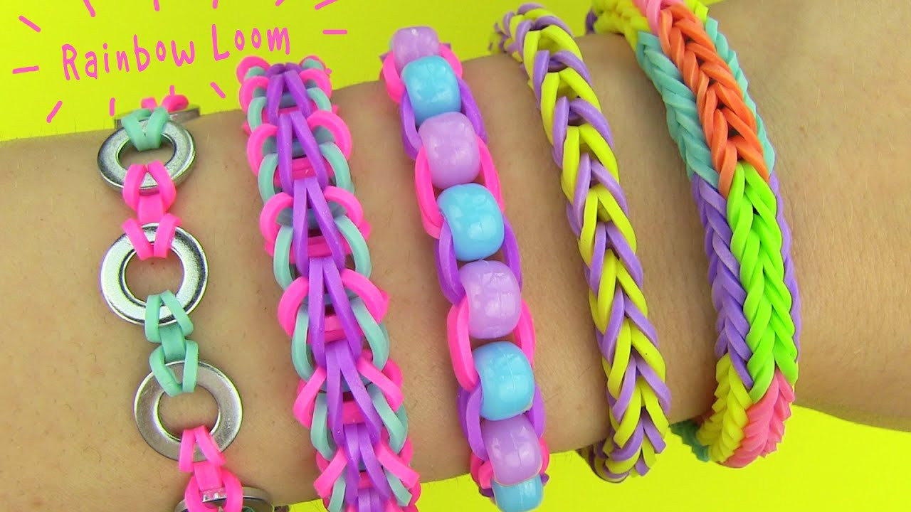 Diy Bands
 Rainbow Loom DIY 5 Easy Rainbow Loom Bracelets without a